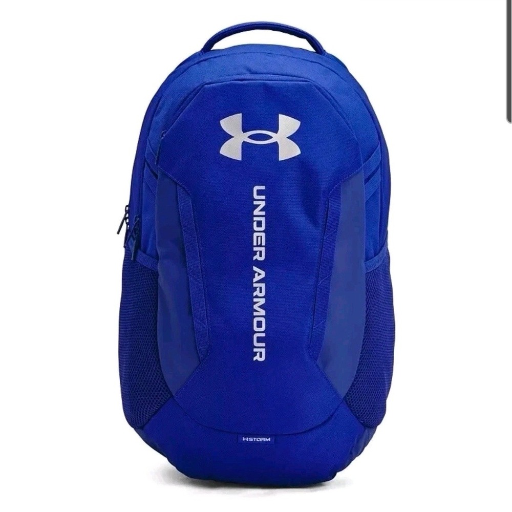 Under Armour Hustle 6.0 Backpack Royal Blue Water Resistant 1384672-401 New